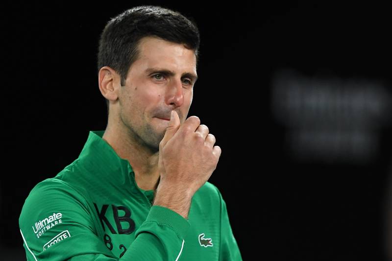 Tearful Novak Djokovic