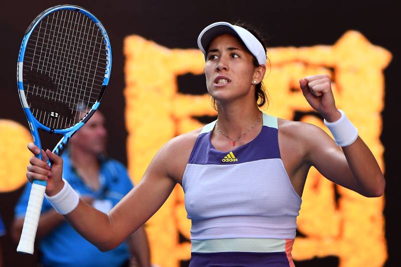 Garbine Muguruza during a tennis game