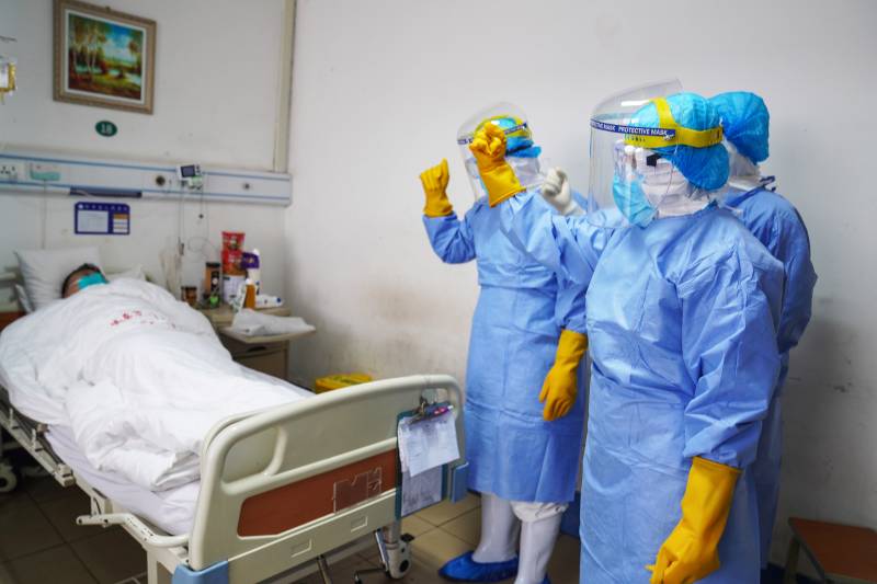 A view of Corona Ward in a Chinese Hospital