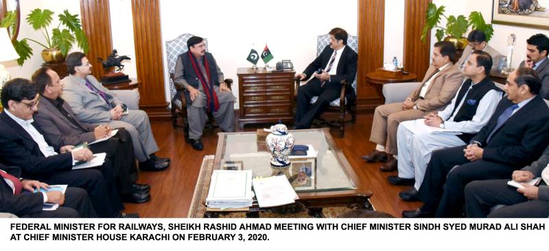 CM of Sindh meets Railway Minister Sheikh Rasheed 