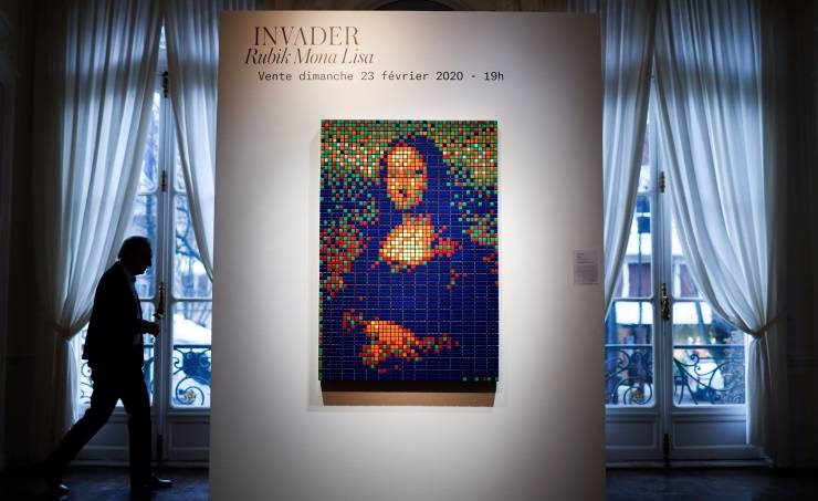 Rubik's Cube Mona Lisa fetches 480,000 euros at Paris auction