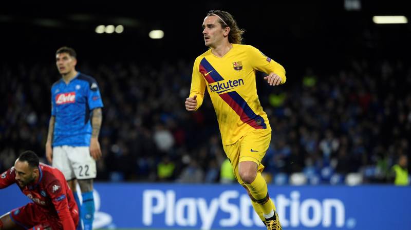 Griezmann earns Barcelona 1-1 draw at Napoli