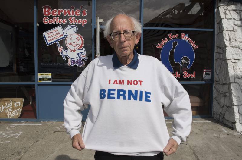 Bernie Sanders look-alike enjoying the ride