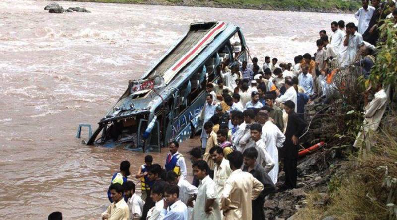 Nine die as passenger bus falls into nullah in AJK