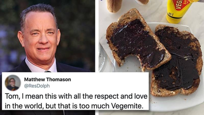 Aussies chide Tom Hanks over his quarantine Vegemite diet