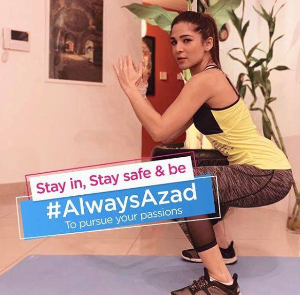 Ayesha Omar inspires fans to stay fit in self-isolation 