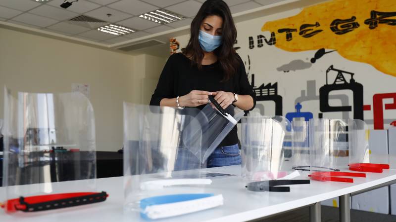 Egypt tech firm aids virus fight with 3D-printed face shields