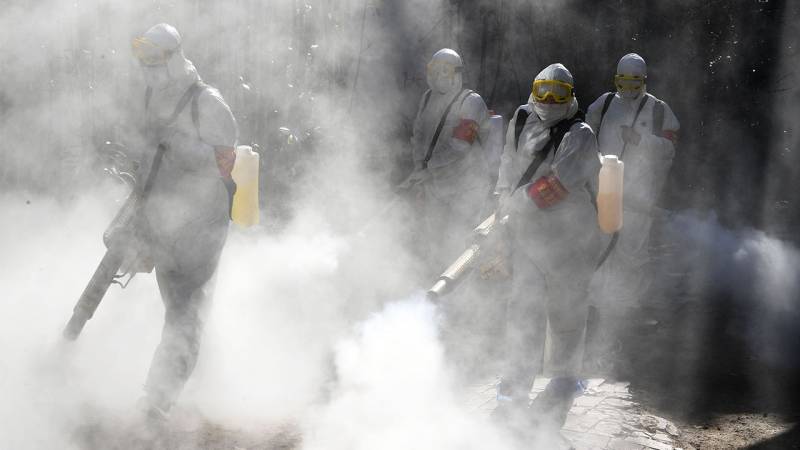 Spraying disinfectants can be 'harmful', says WHO