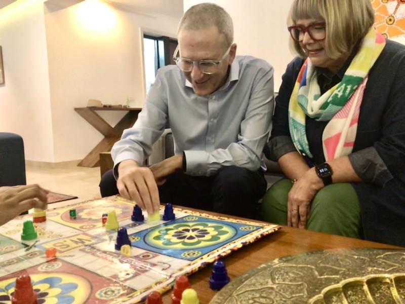 Australian High Commissioner rolls the dice, cheers & falls in love with Ludo