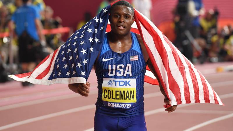 World 100m champion Coleman suspended over new missed test