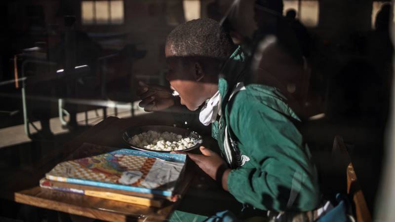 South African pupils miss meals as virus limits school return