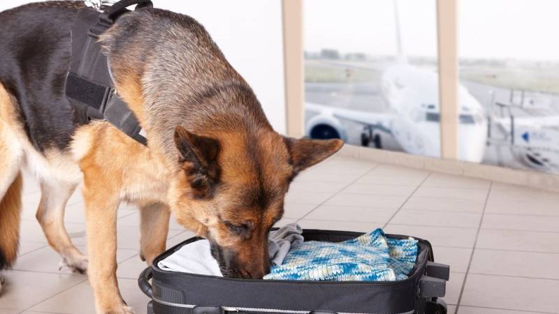 German airport dog sniffs out big cash stashes