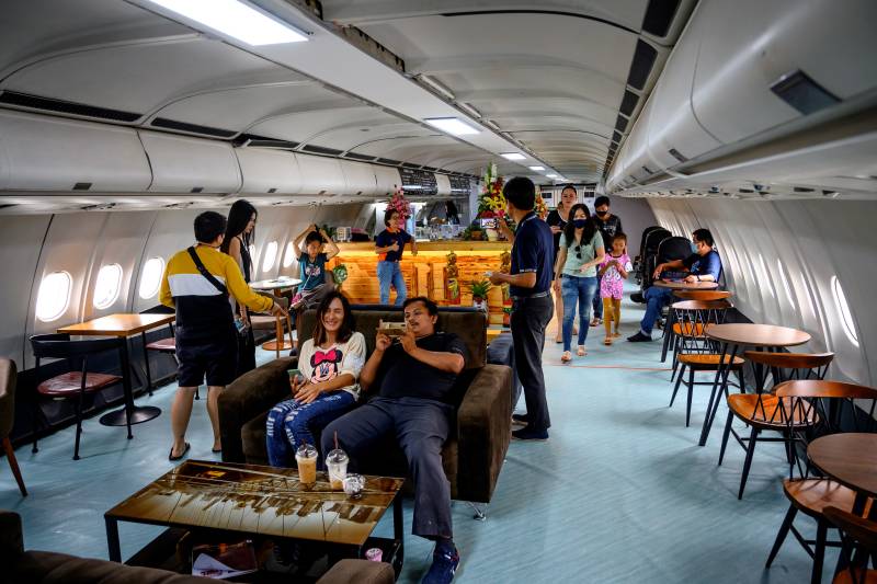 With travel limited, plane cafes take off in Thailand