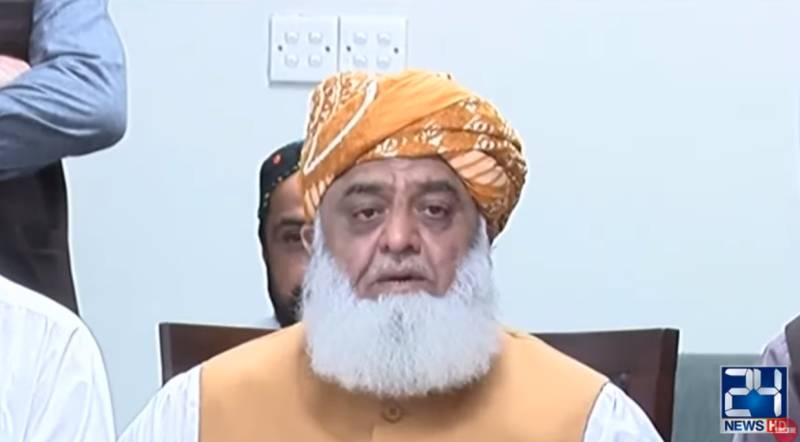 JUI-F chief resolves again to overthrow PTI-led government