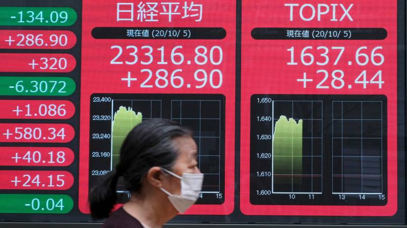 Asian markets rally on Trump health, stimulus hope