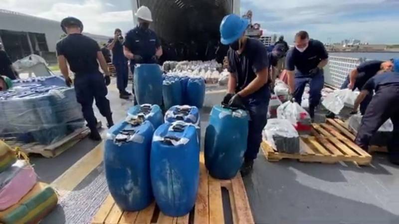 US Coast Guard offloads narcotics worth $86 million