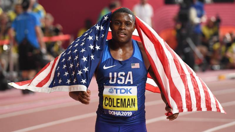 World 100m champion Coleman suspended for two years