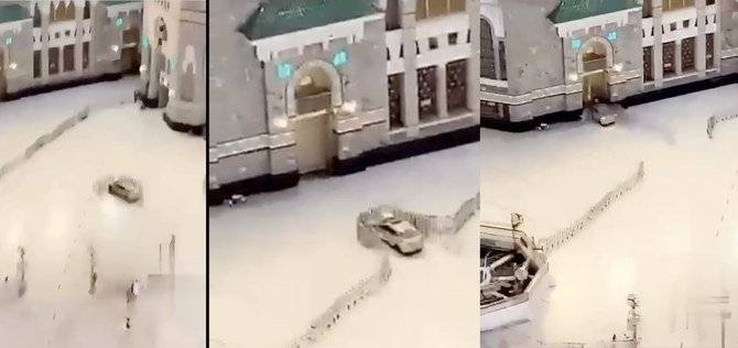 Car ploughs through Haram courtyard in Makkah, crashes into Door 89