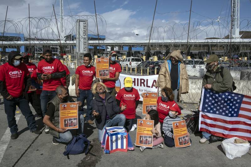 Migrants on Mexican-US border celebrate Biden win