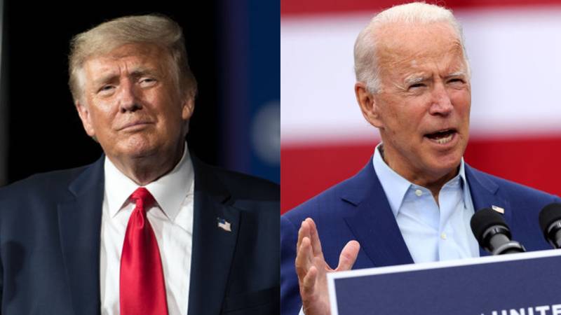 Trump and Biden attend separate Veterans Day events