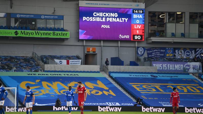 Liverpool frustrated by VAR as Brighton snatch late equaliser