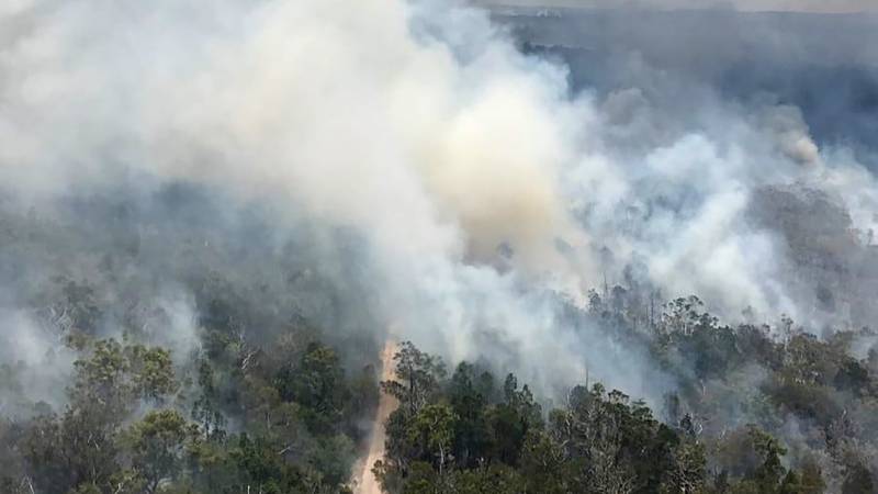 Australia bushfire rips through heritage-listed island