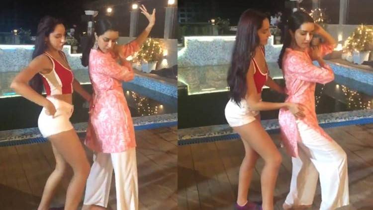 Nora Fatehi teaches Shraddha Kapoor how to shake your hips