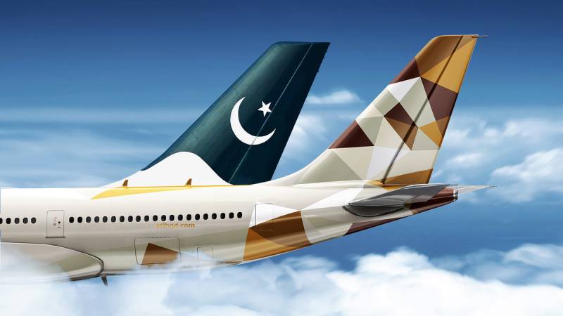 Passengers protest PIA, Etihad Airways' apathy