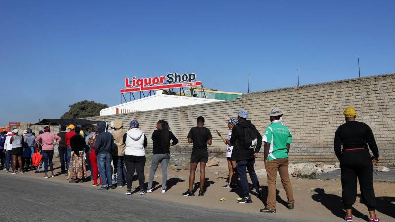 South Africa bans alcohol sales, requires masks in public