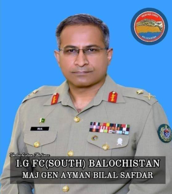 Maj Gen Ayman Bilal Safdar posted IG FC (South) Balochistan 