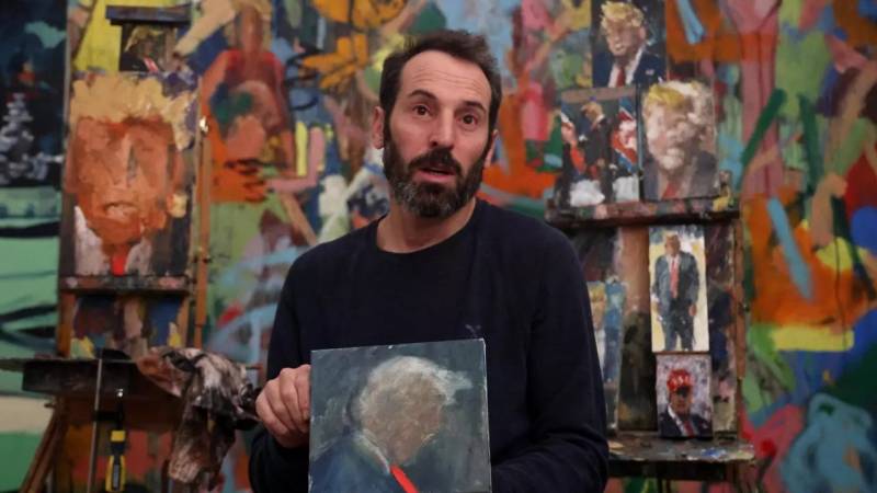 Israeli artist paints 120 shades of Trump