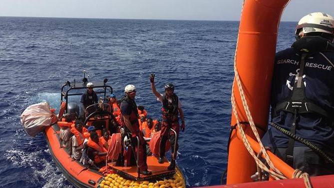 Ocean Viking rescuers pick up hundreds of migrants off Libya