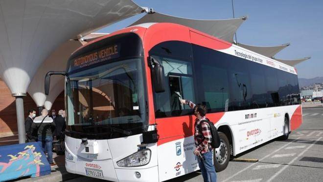 Driverless bus hits streets of Malaga in southern Spain