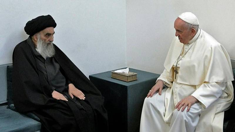 Pope, top Shiite cleric plead for 'peace' in historic Iraq encounter