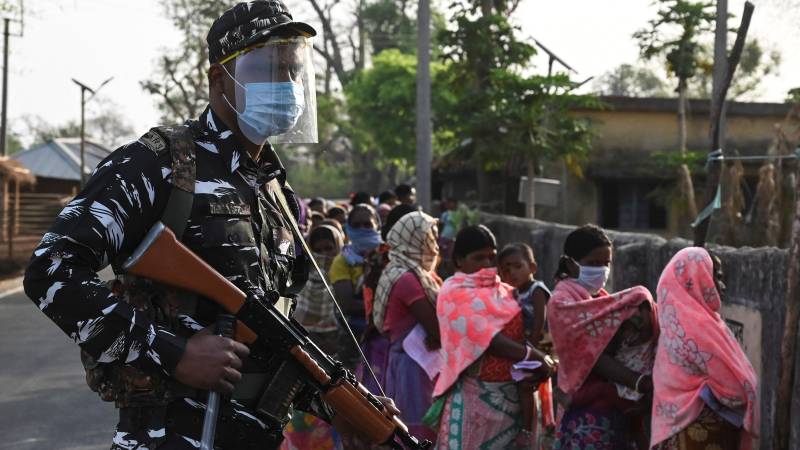 One dead, bombs thrown as restive Indian state votes