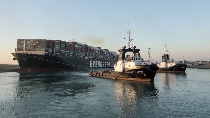 Mega-ship in Suez Canal moved '80%' in right direction