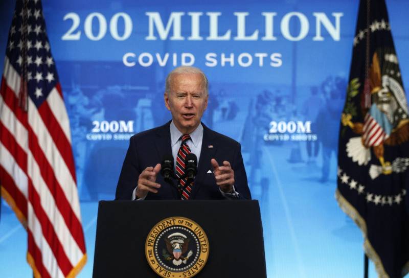 Biden hails 'stunning' US achievement in giving 200m vaccine doses