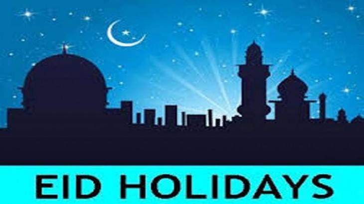 Summary moved for seven official holidays on Eid