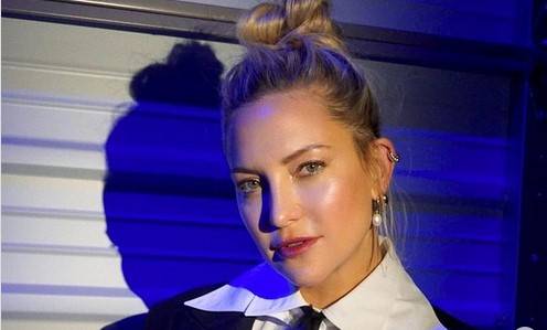 Actress Kate Hudson looks fierce as she models incredible suit