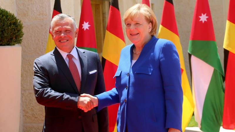 Merkel, Jordan king call for 'swift' Mideast ceasefire