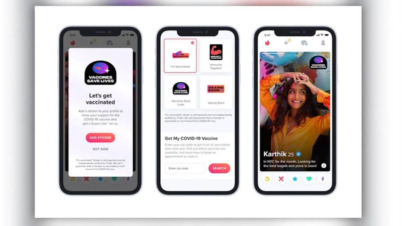Dating apps team up to make vaccinating hot