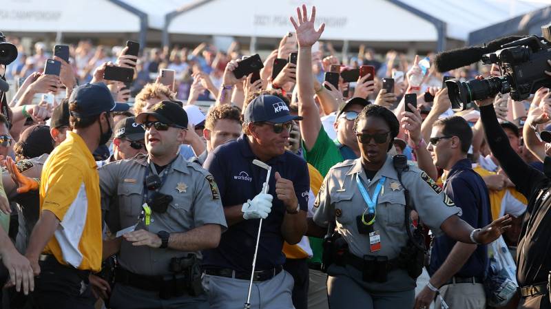 Mickelson becomes oldest major winner at 50 with epic PGA win