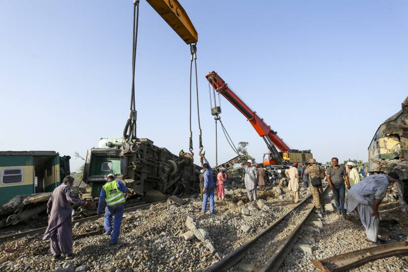 Death toll in Ghotki trains tragedy rises to 65 as tracks restored