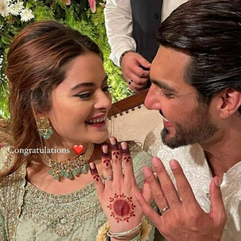 Actress Minal Khan, Ahsan Mohsin officially engaged