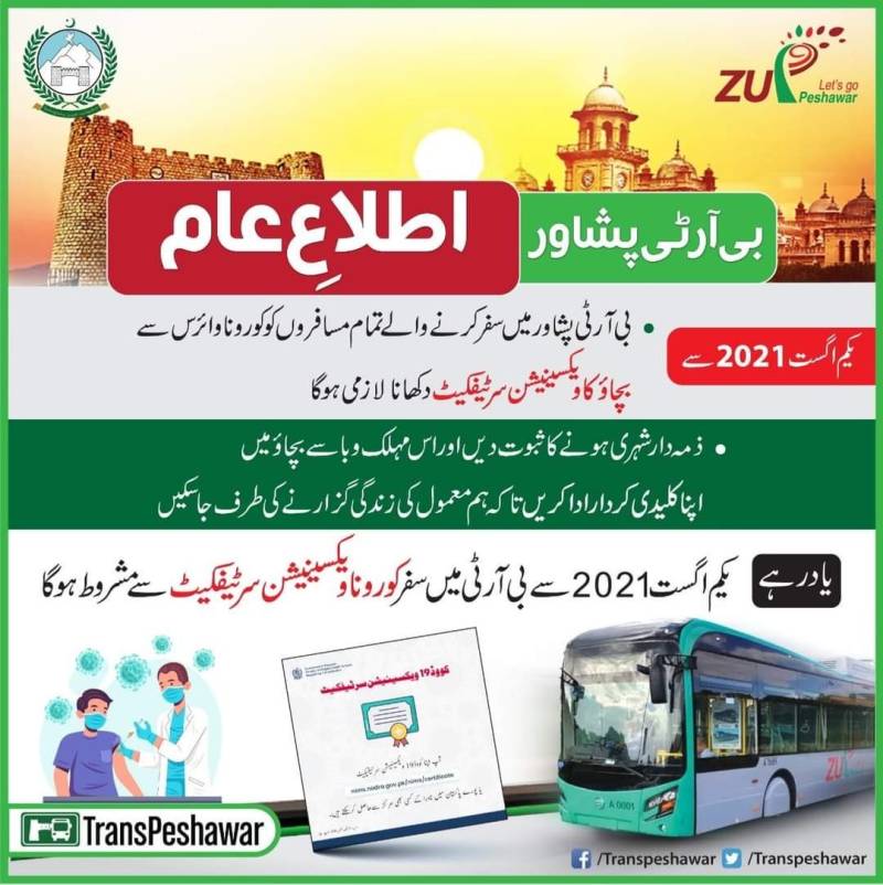 Vaccination certificate must for traveling on BRT 