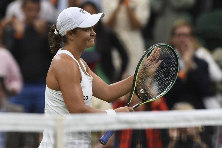 Barty goes through after wobble in emotional first round Wimbledon clash