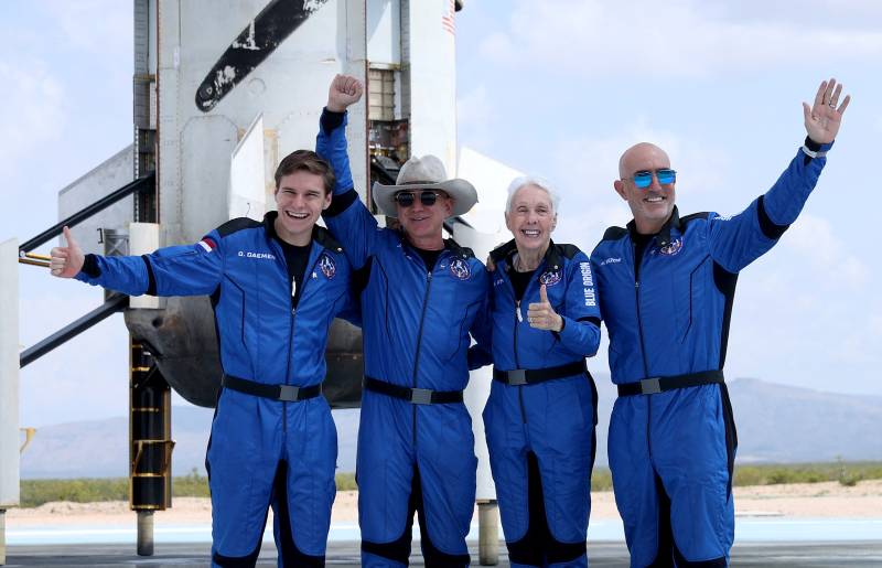 World's richest man Jeff Bezos blasts into space