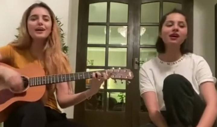 Singer Momina and actress Nimra Khan put their vocals to test