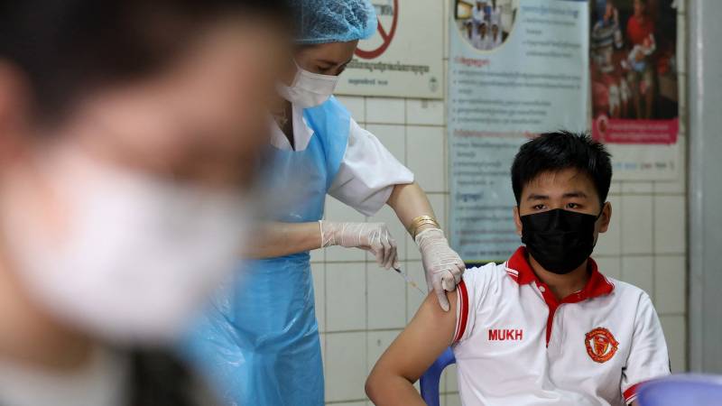 Cambodia begins Covid-19 vaccinations for teenagers