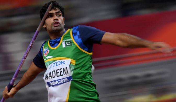 Pakistan’s Arshad takes aim at gold in Olympics javelin throw contest